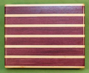 Board #985 Sandwich / Bagel Cutting Board - Purpleheart & Maple 9" x 7 1/4" x 1 1/2" - $27.99